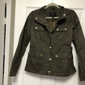 J. Crew downtown field jacket in dark green.